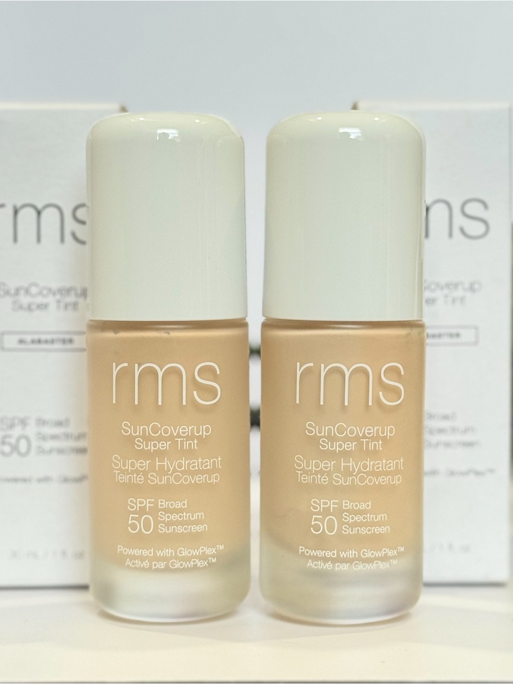 RMS Beauty SunCoverup Super Tint SPF 50 Alabaster 2-Pack NEW $98 Value